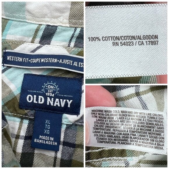 Old Navy Long Sleeve Button Down Shirt Lightweight Men’s Size XL - Picture 3 of 7